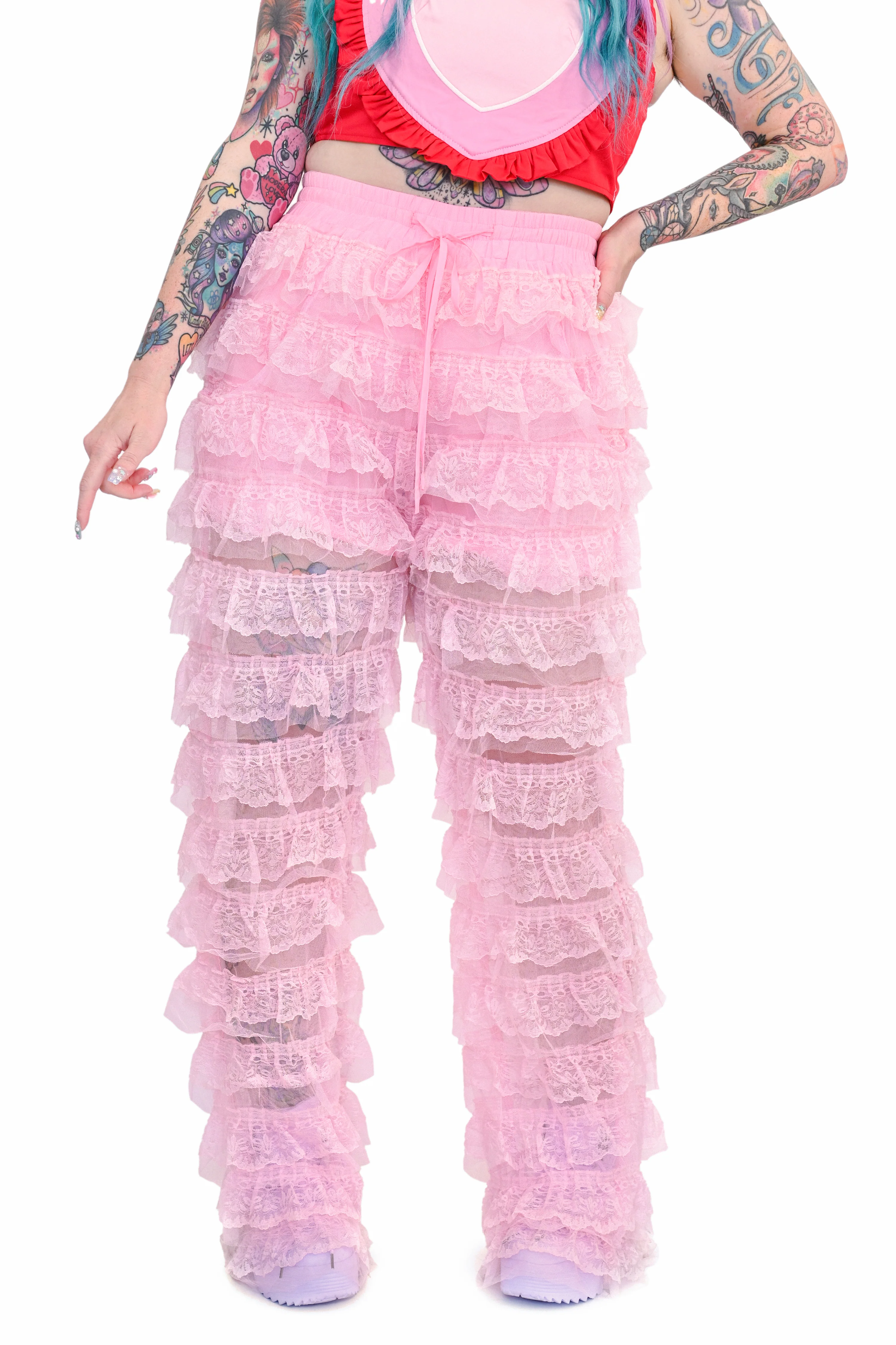 Angel Cake Ruffle Pants - Pink