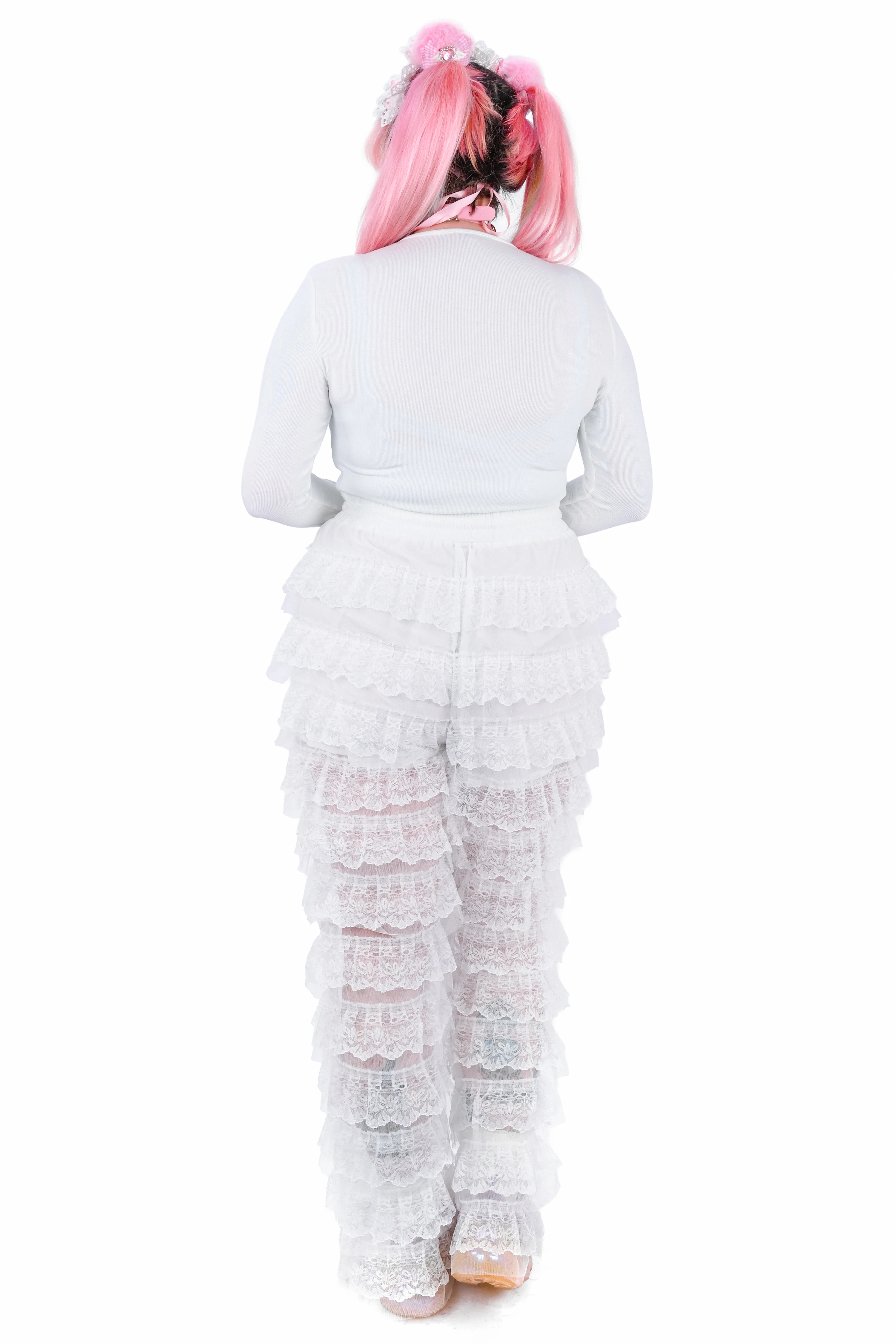 Angel Cake Ruffle Pants - White - Image 6