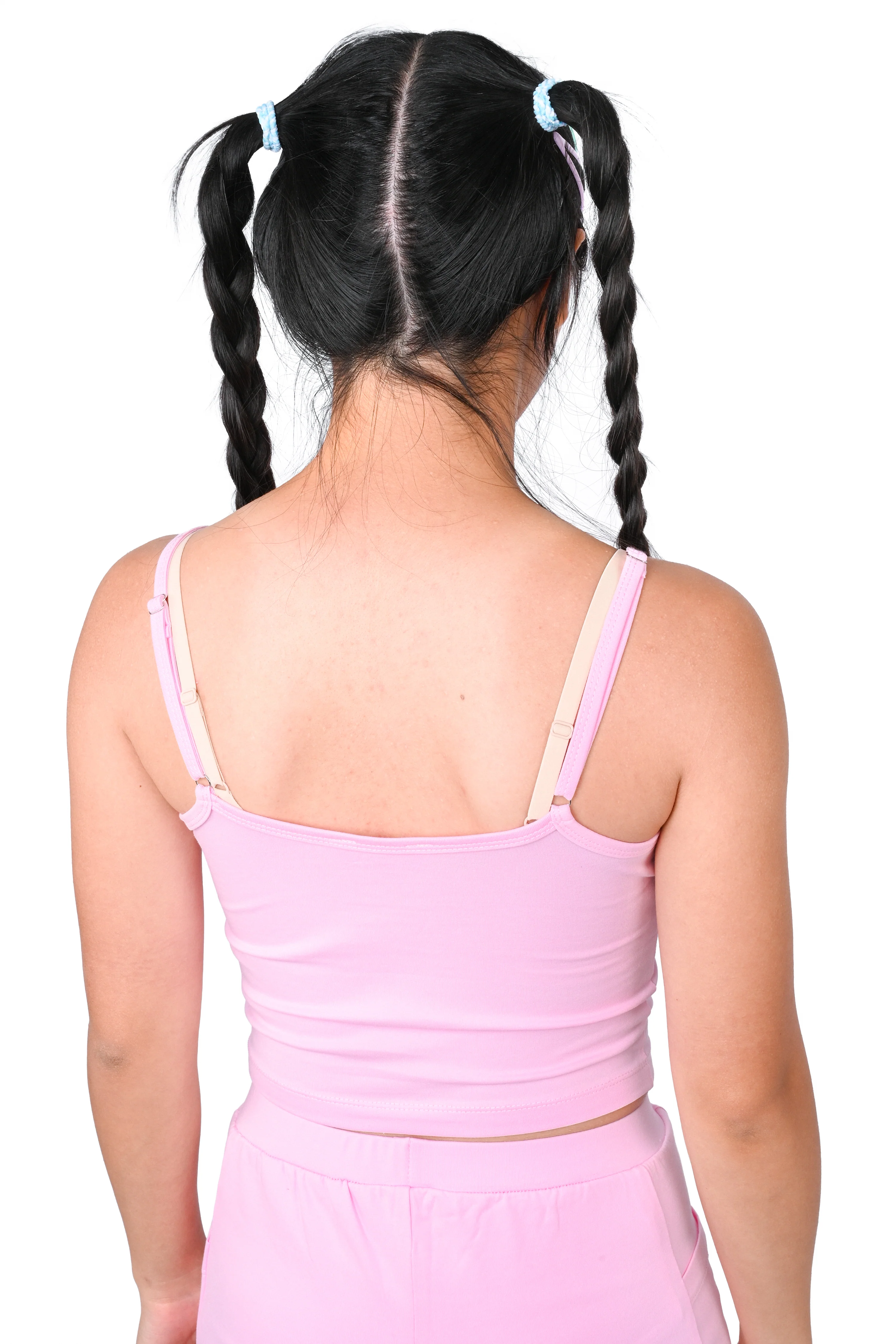 Basics Long Sleeve Mesh Top and Cami Set - Lavender/Pink - Image 6