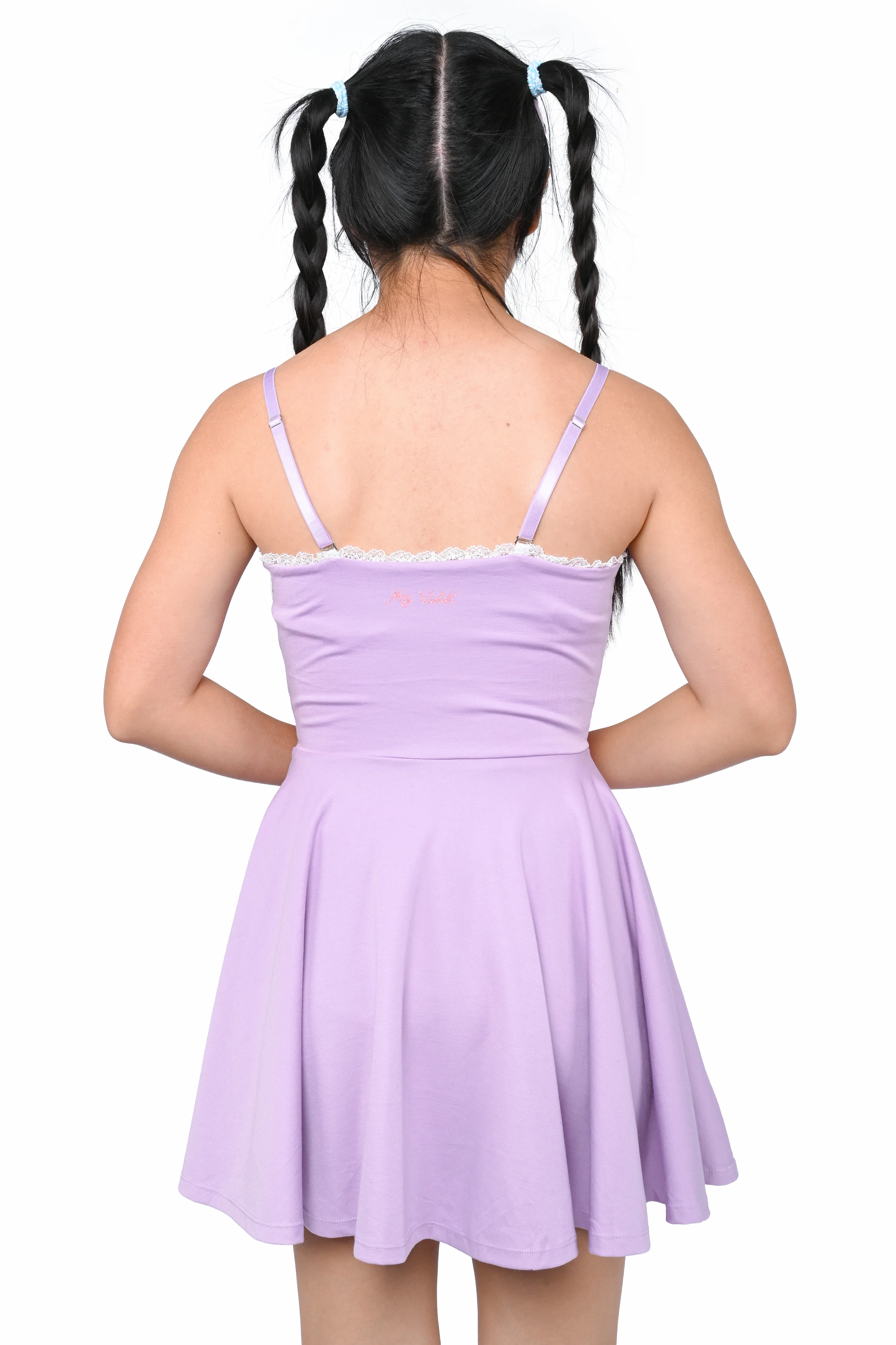 Basics Reversible Skater Dress - Lavender/Blue - Image 6