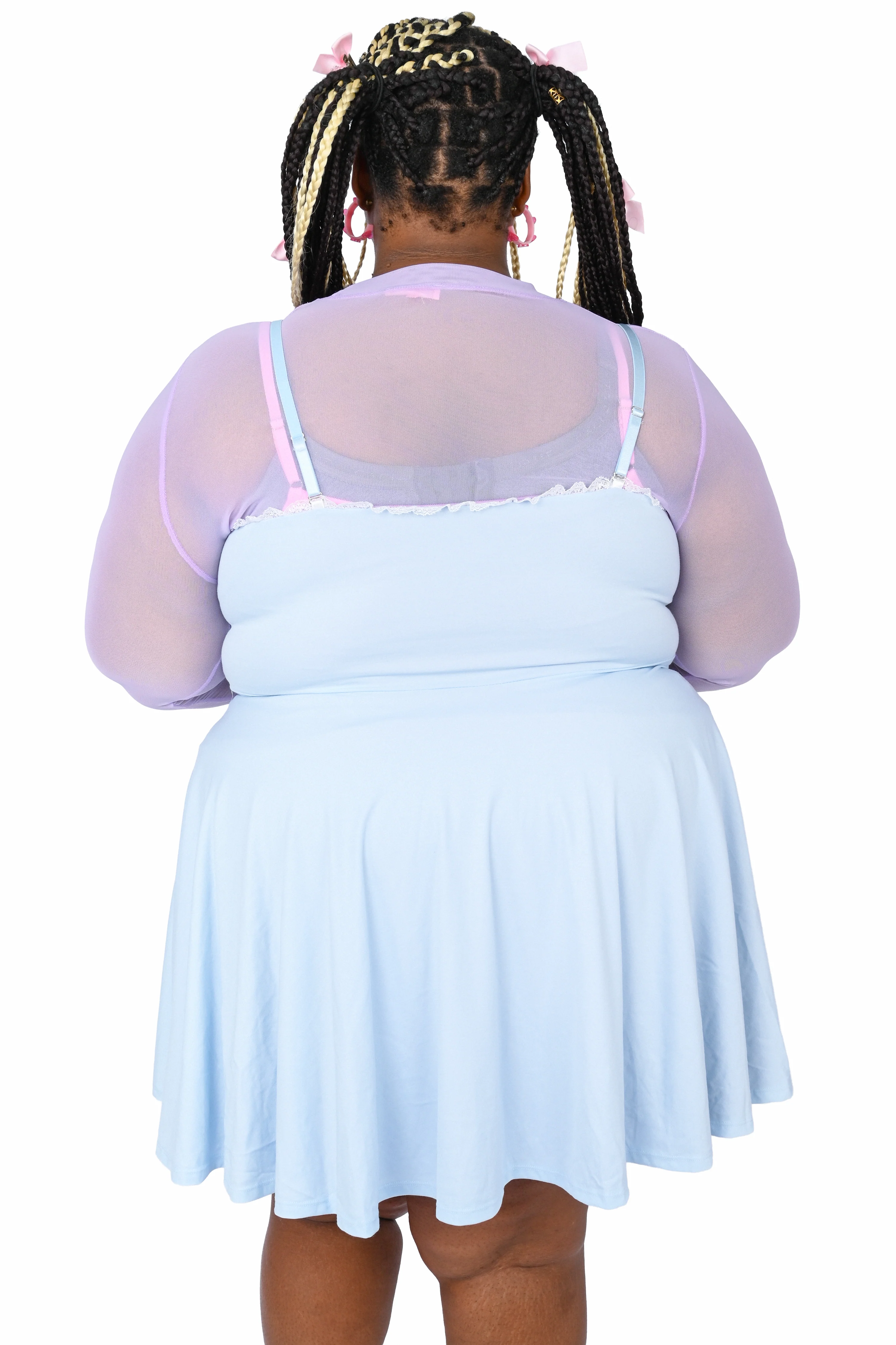 Basics Reversible Skater Dress - Lavender/Blue - Image 7