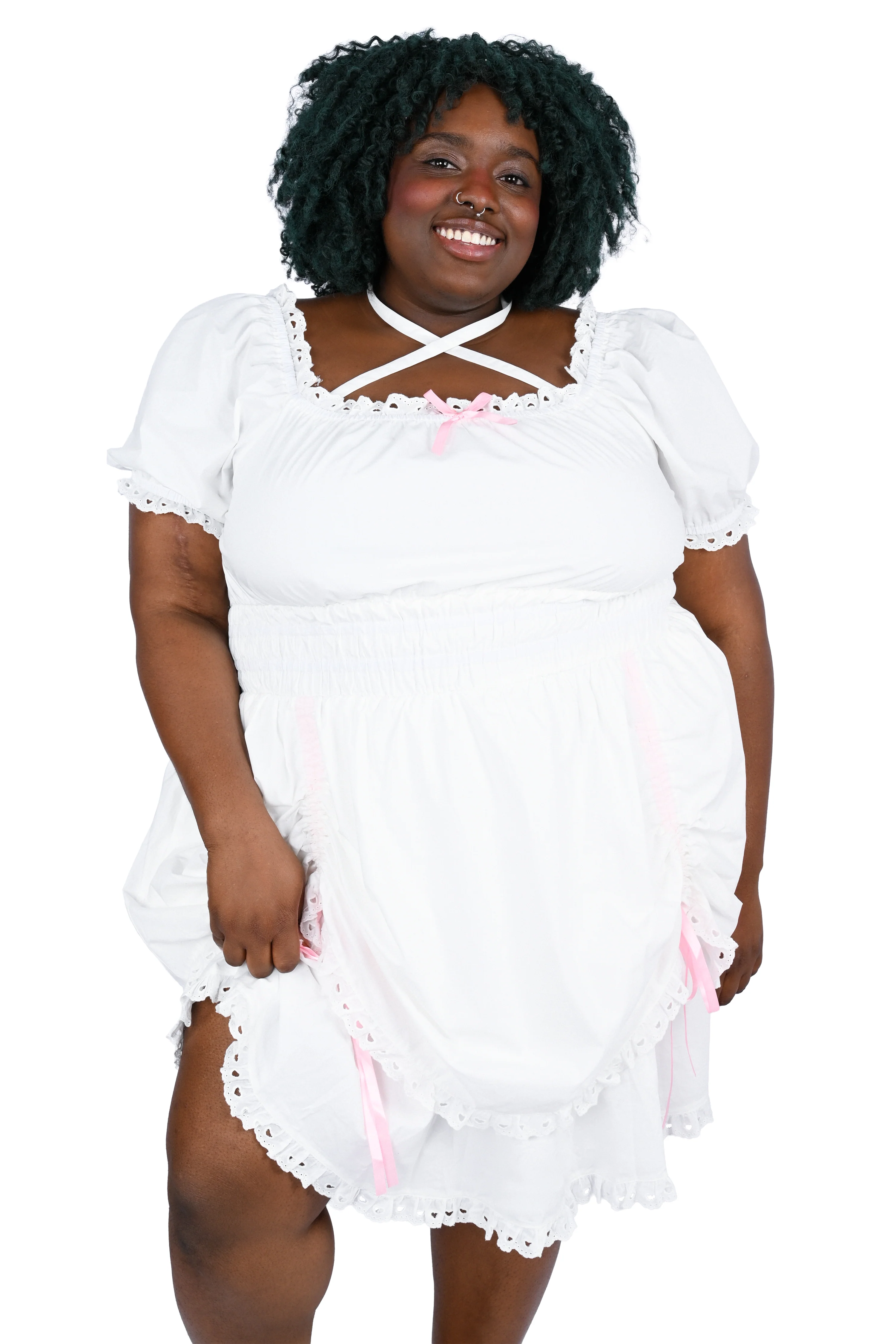 Bella Picnic Dress - White - Image 6