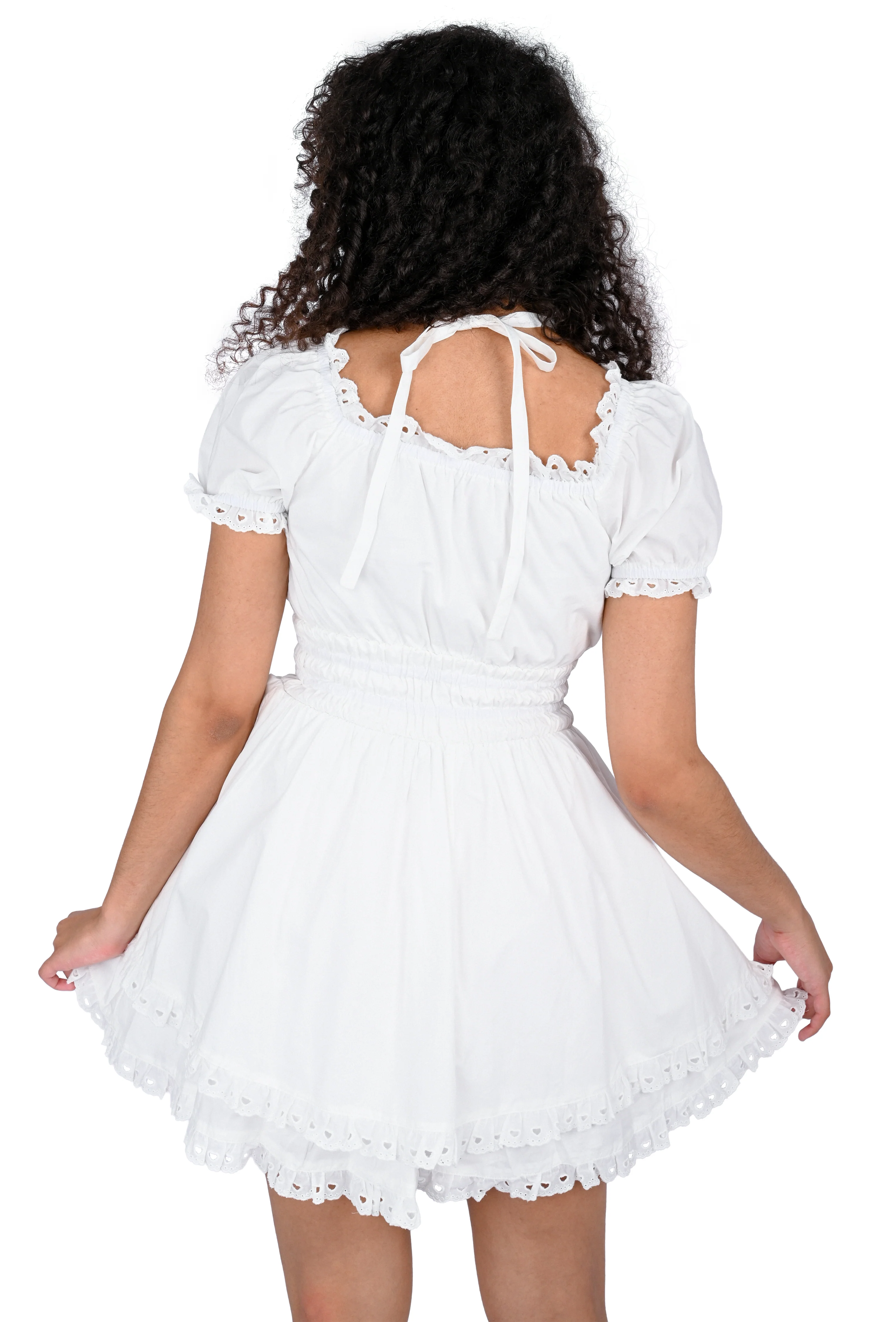 Bella Picnic Dress - White - Image 7