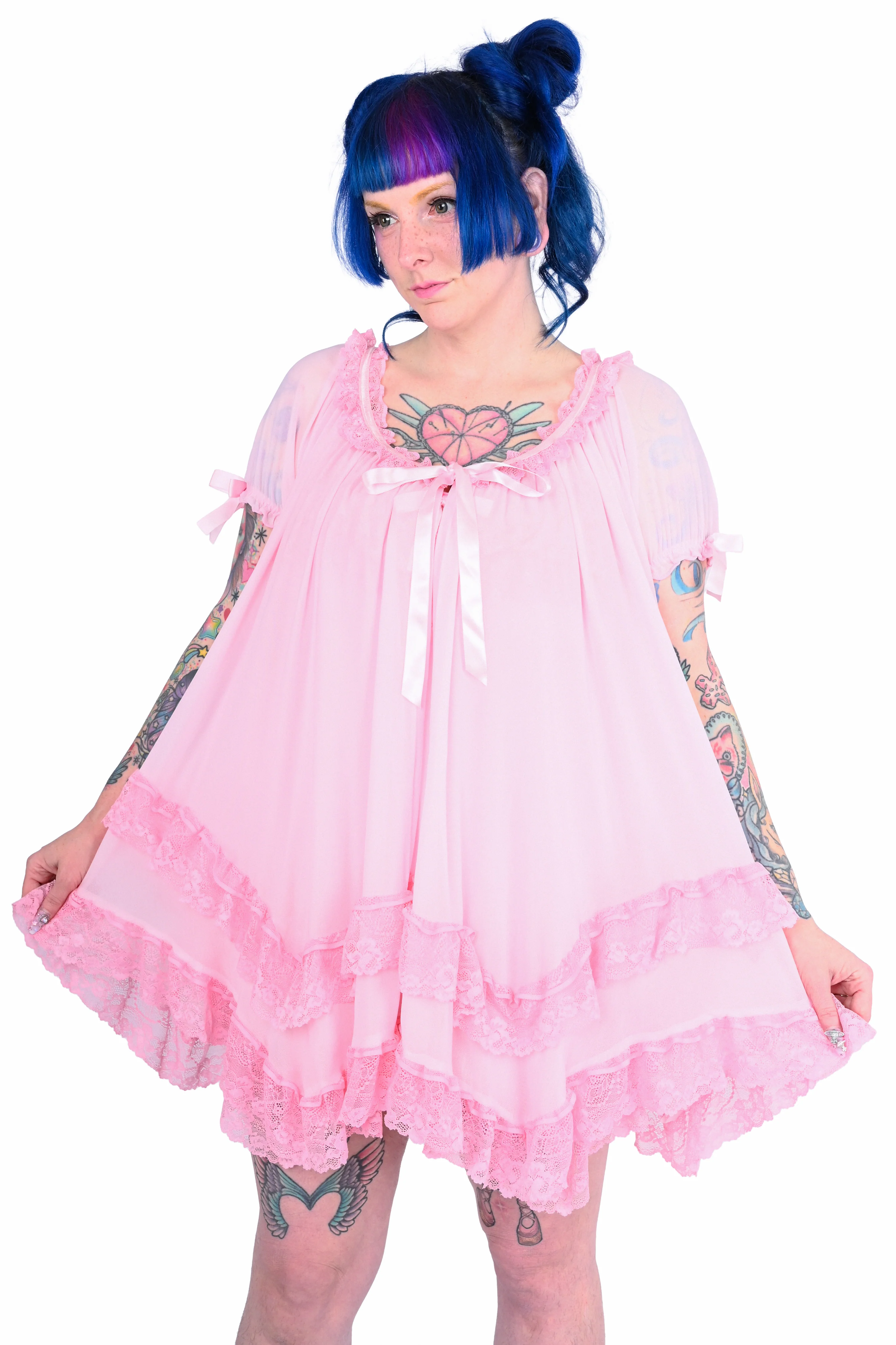 Brigitte Peignoir - Pink - Image 3