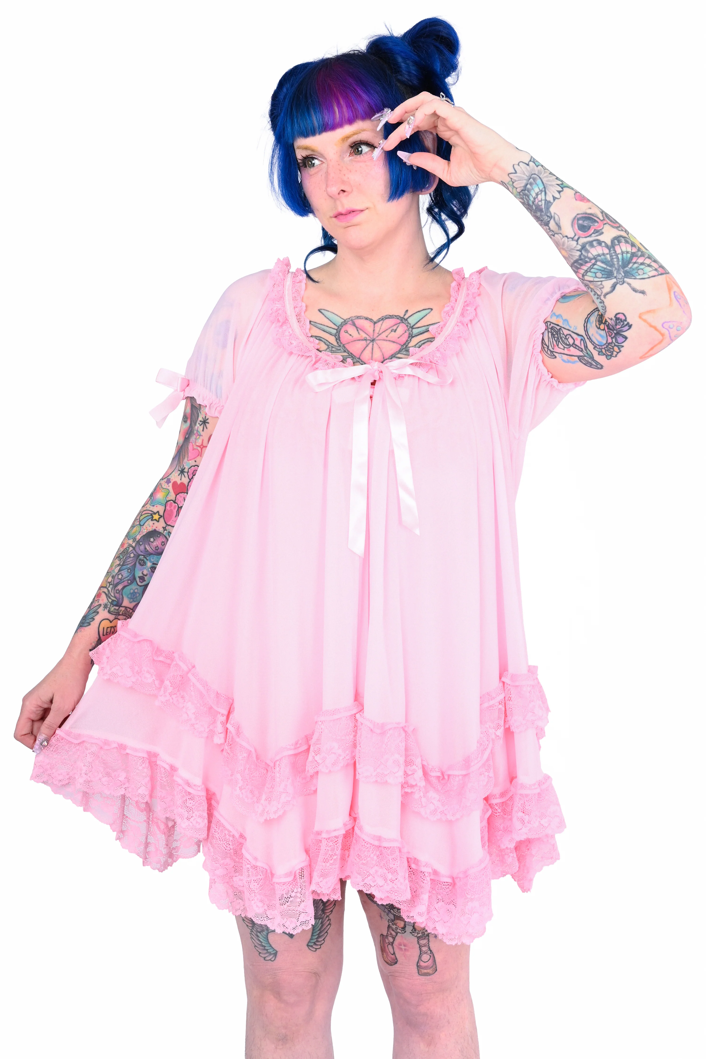 Brigitte Peignoir - Pink - Image 5