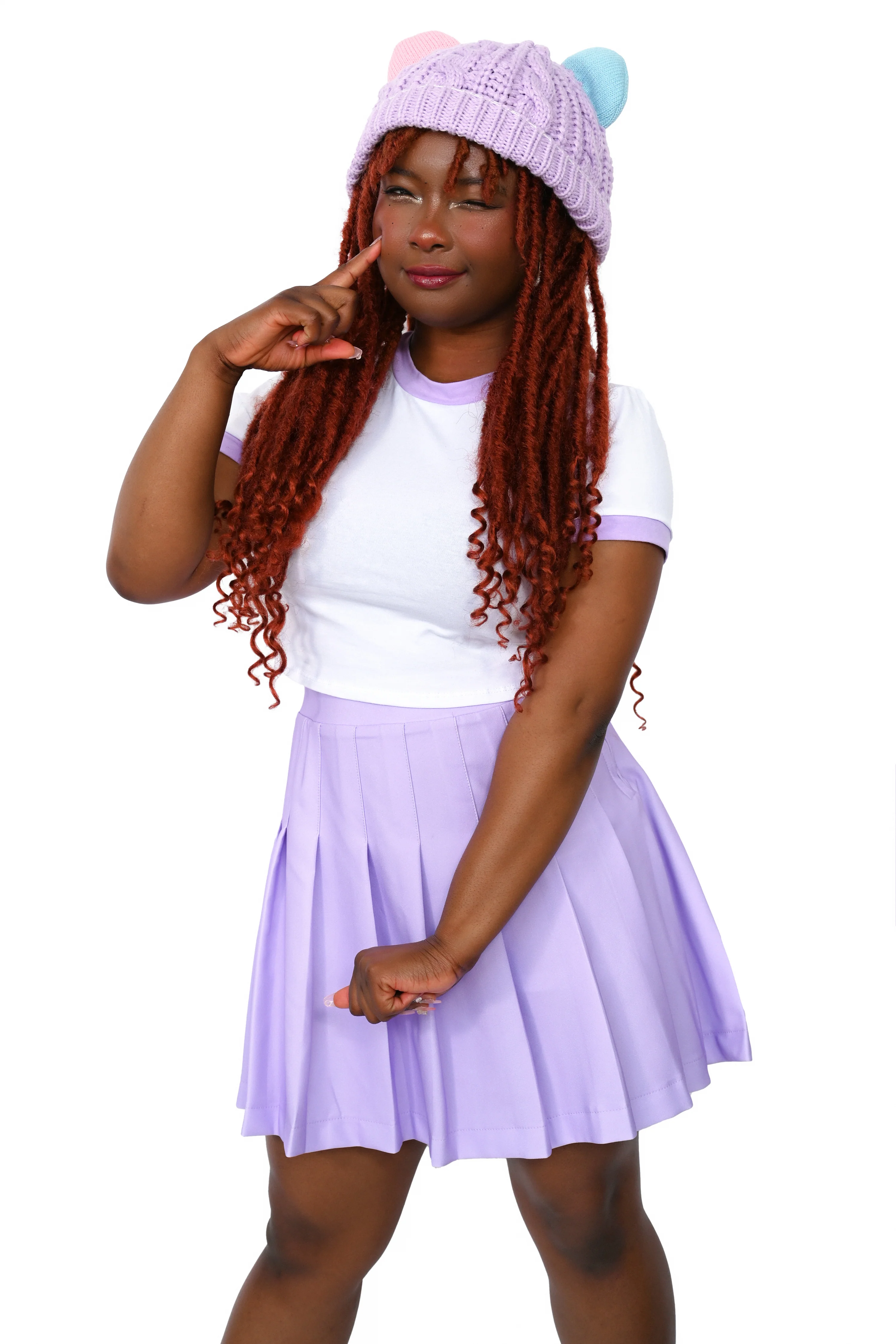 Claire Pleated Skirt - Lavender - Image 3