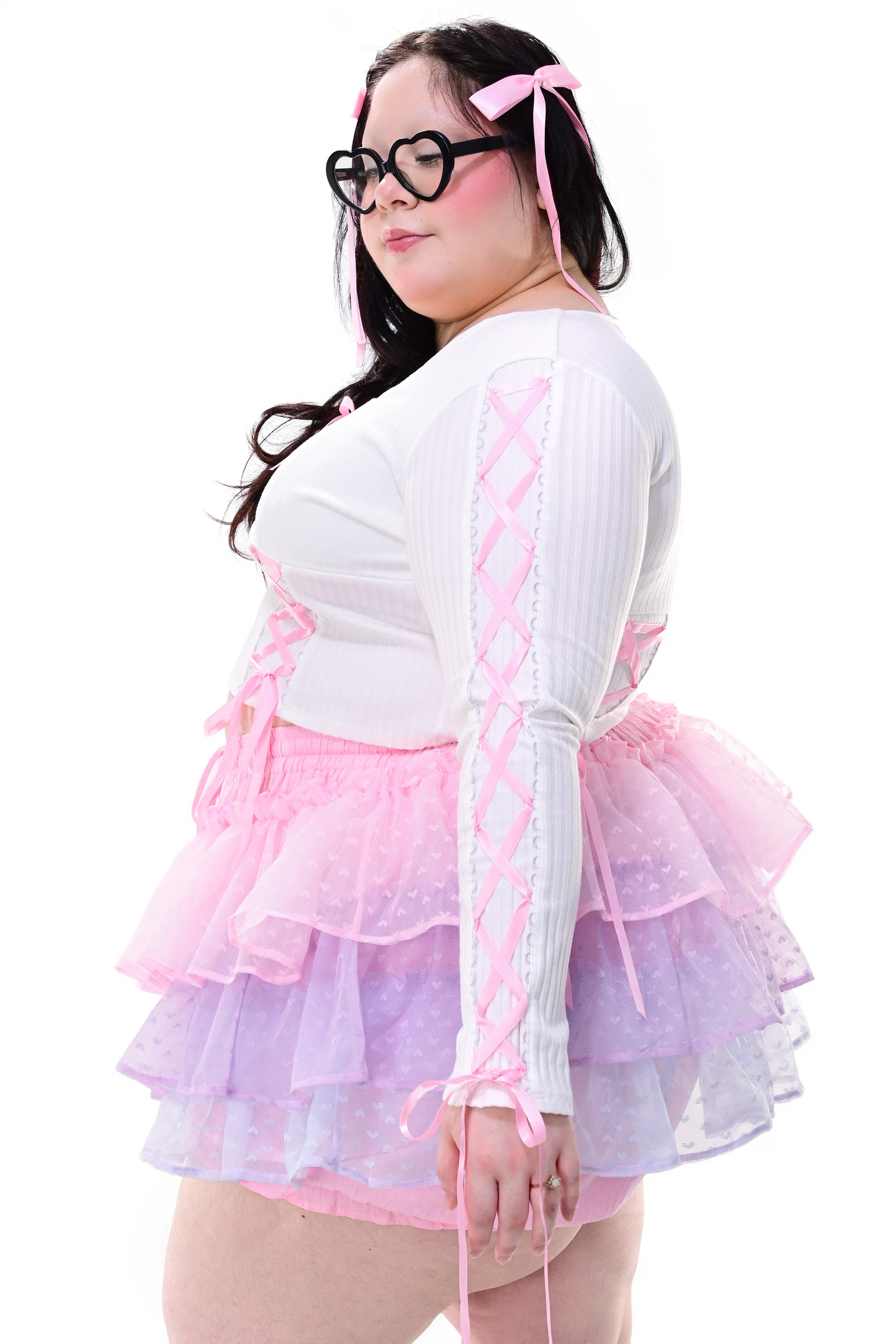 Cotton Candy Ruffle Skort - Pink Sunset - Image 7