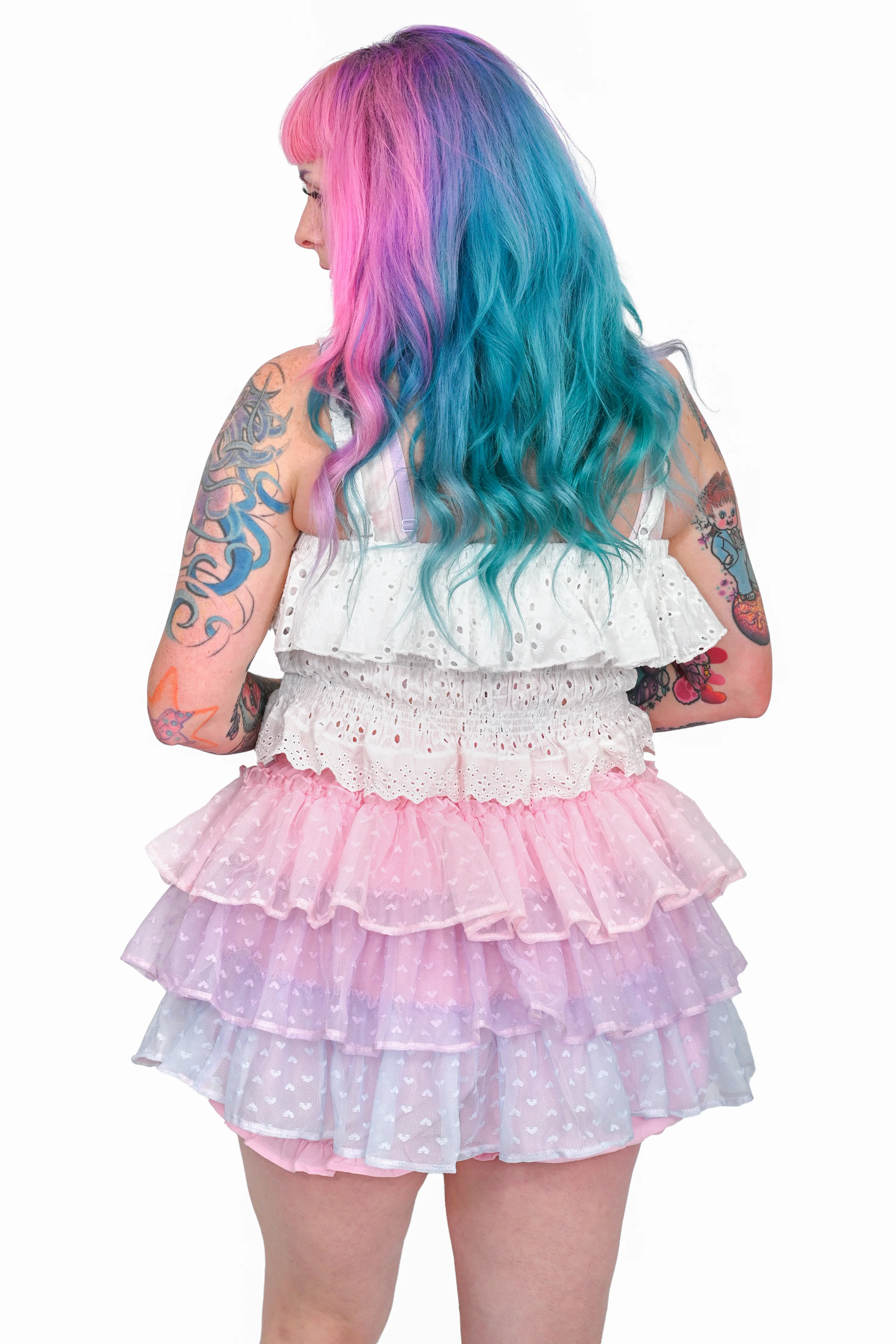 Cotton Candy Ruffle Skort - Pink Sunset - Image 8