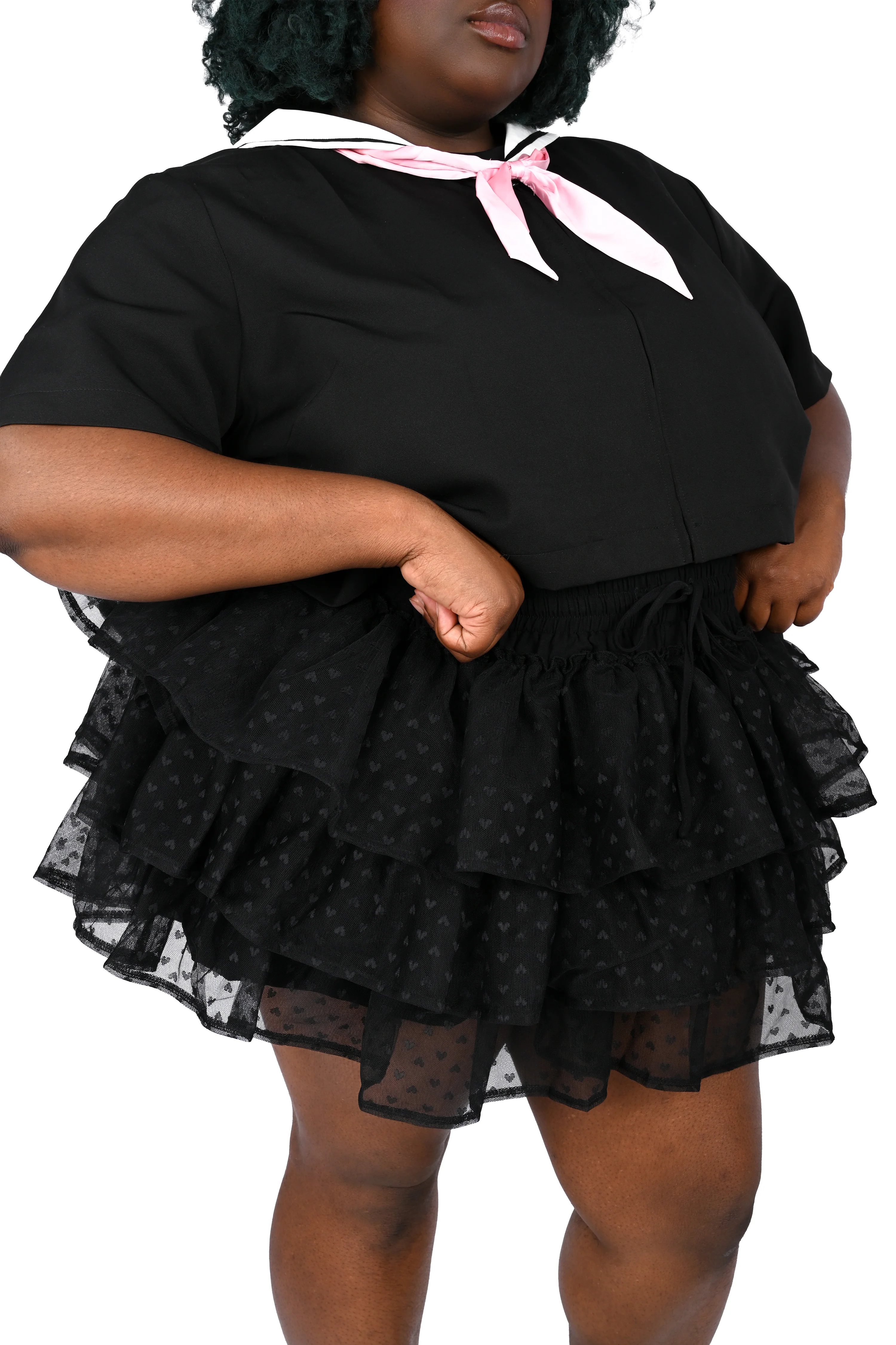Cotton Candy Ruffle Skort - Licorice - Image 4