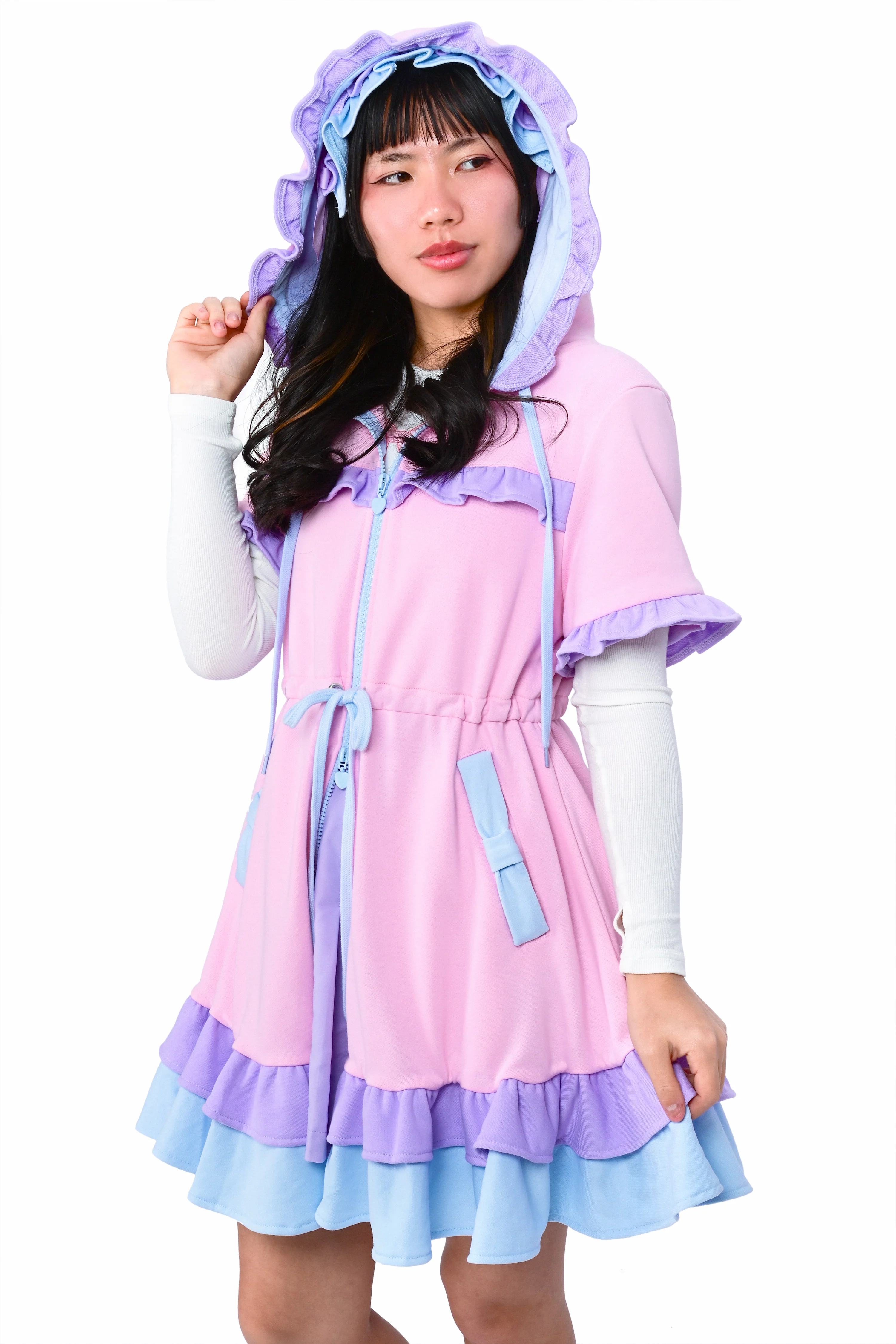 Daydream Hoodie Dress Set - Pink - Image 4