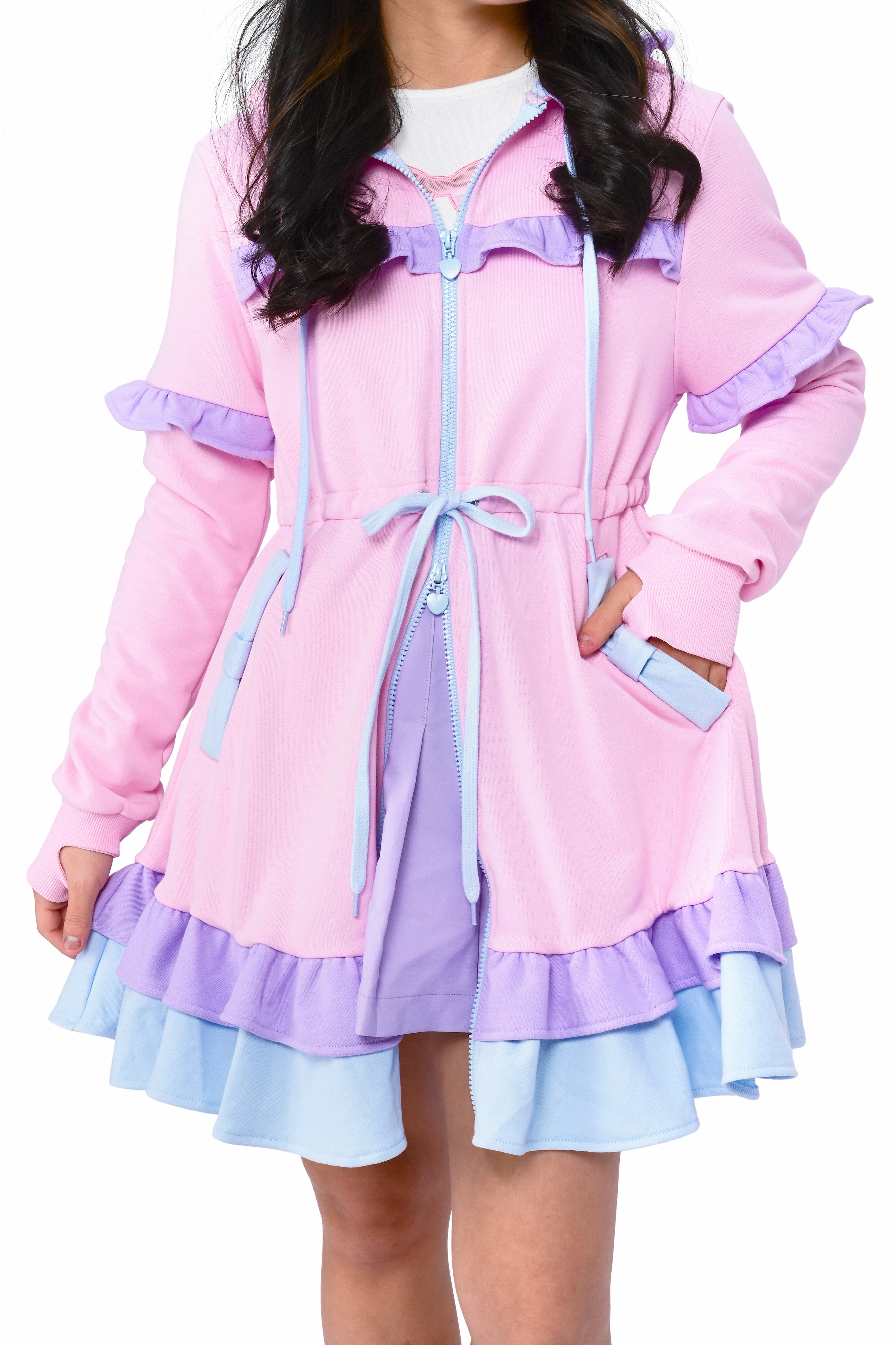 Daydream Hoodie Dress Set - Pink - Image 6