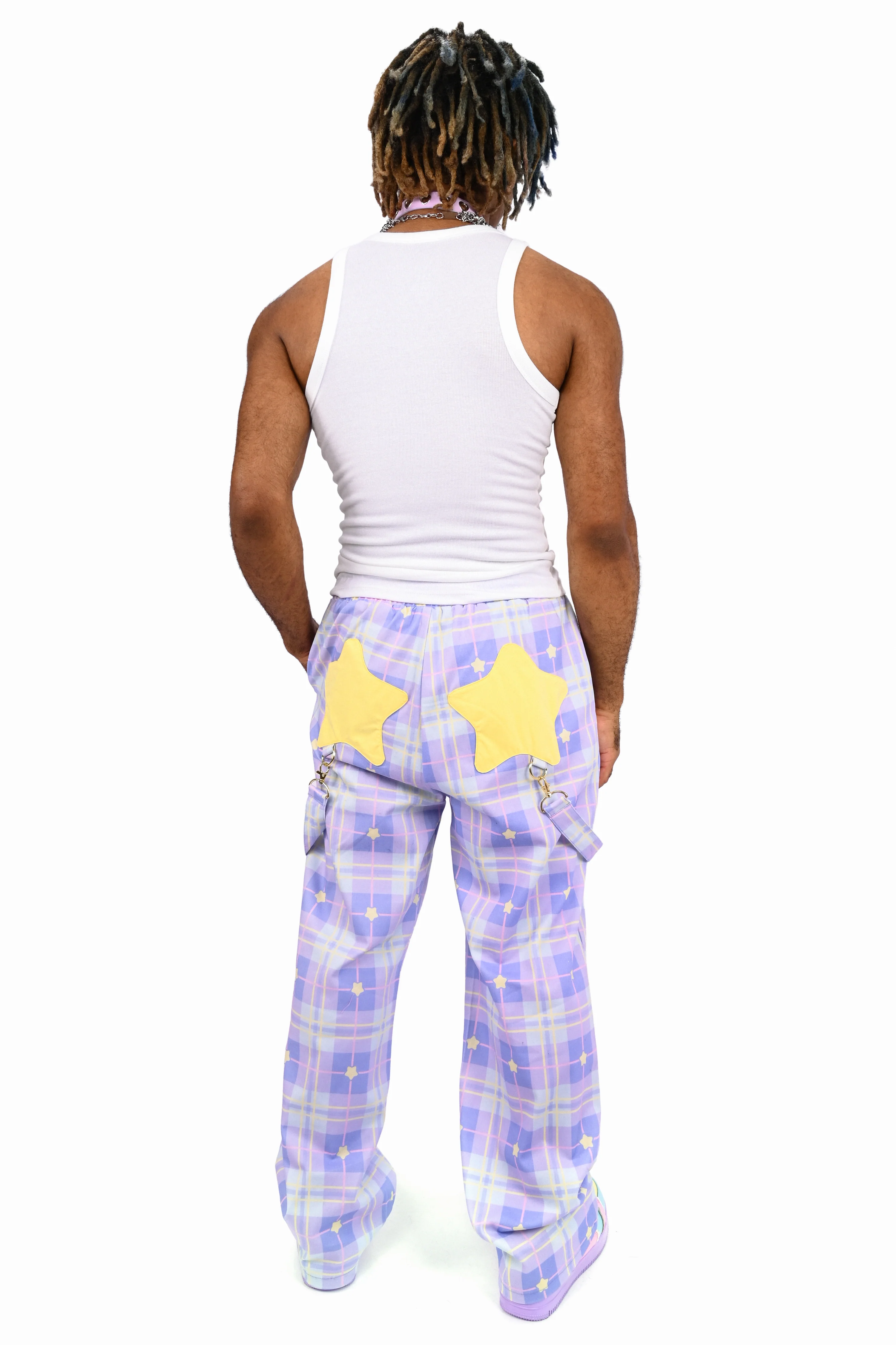 Dreamy Star Plaid Pants - Periwinkle - Image 6
