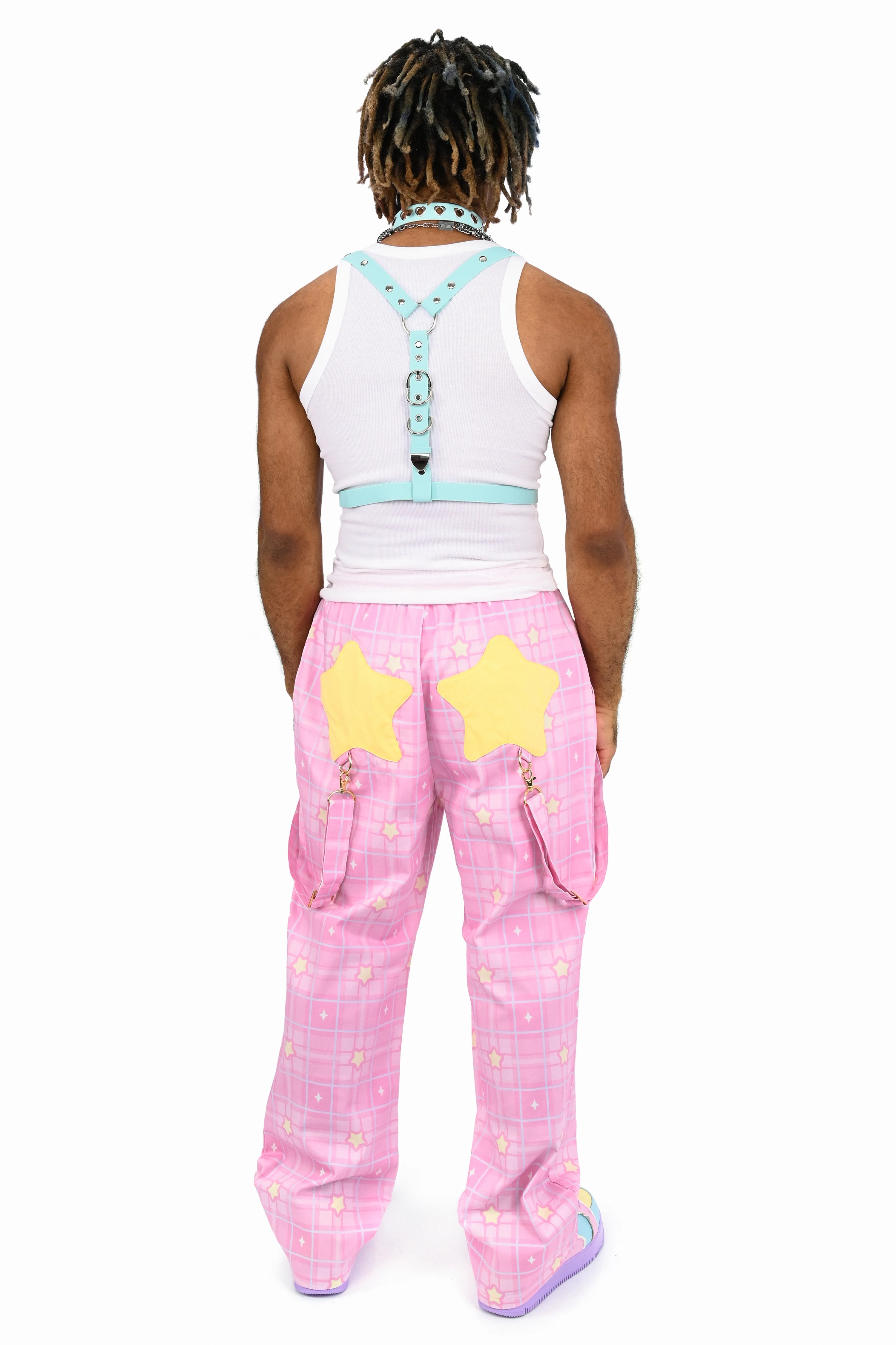 Dreamy Star Plaid Pants - Pink - Image 5