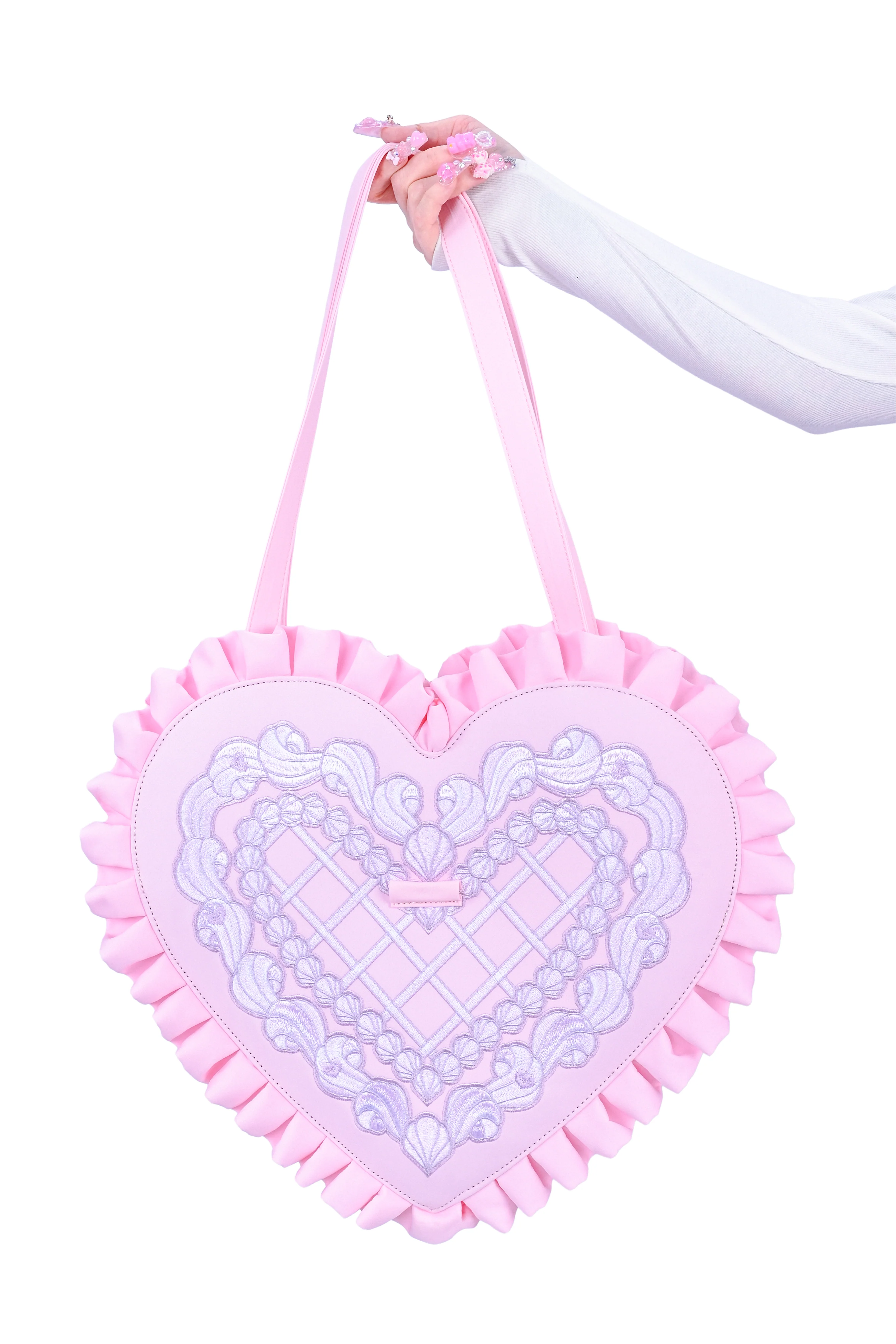 Frosted Heart Oversized Handbag - Image 3
