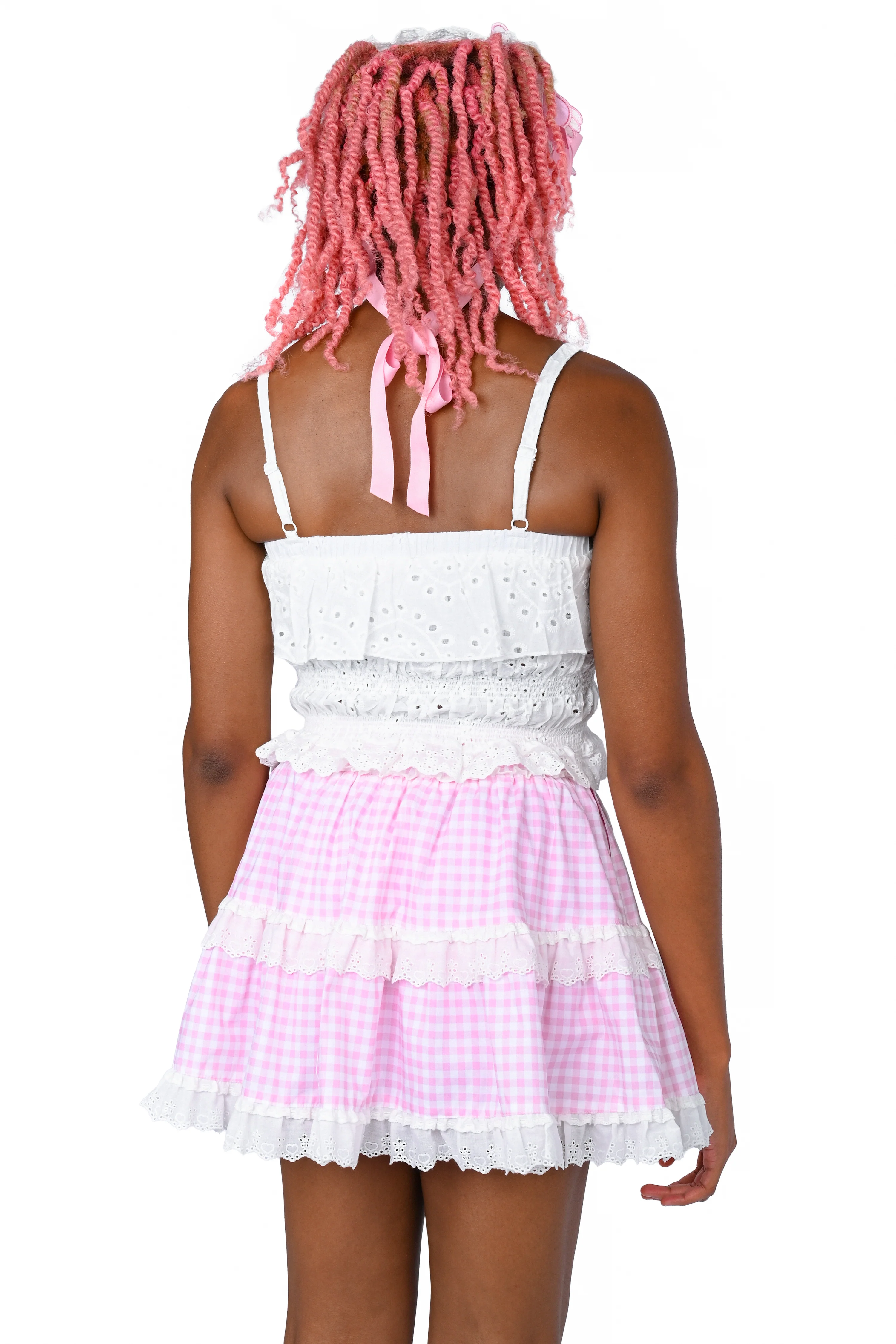 Katherine Bloomer Skort - Pink Gingham - Image 5