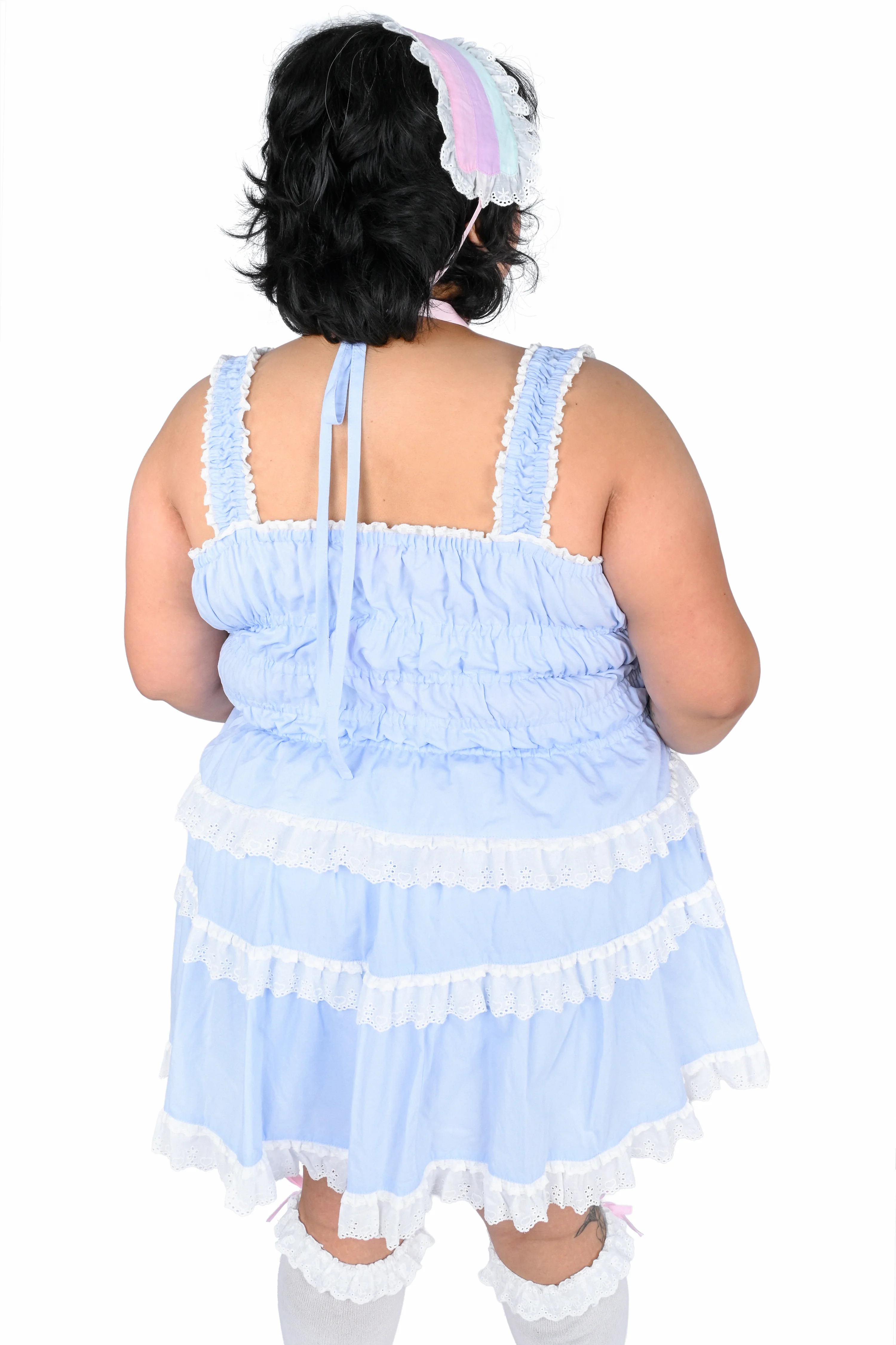 Katherine Shirred Camisole - Sky Blue - Image 3