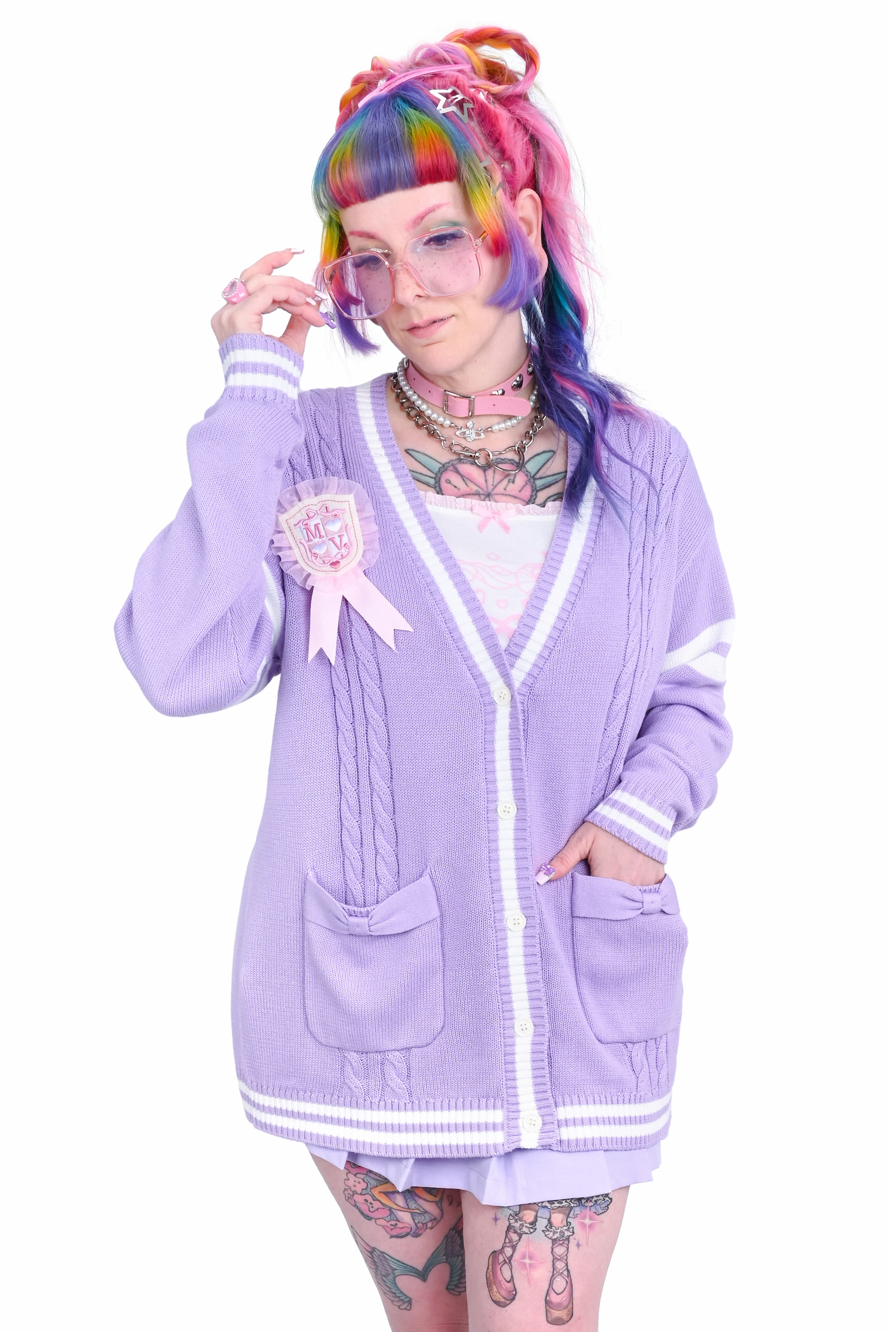 Angel Academy Cardigan - Lavender - Image 4