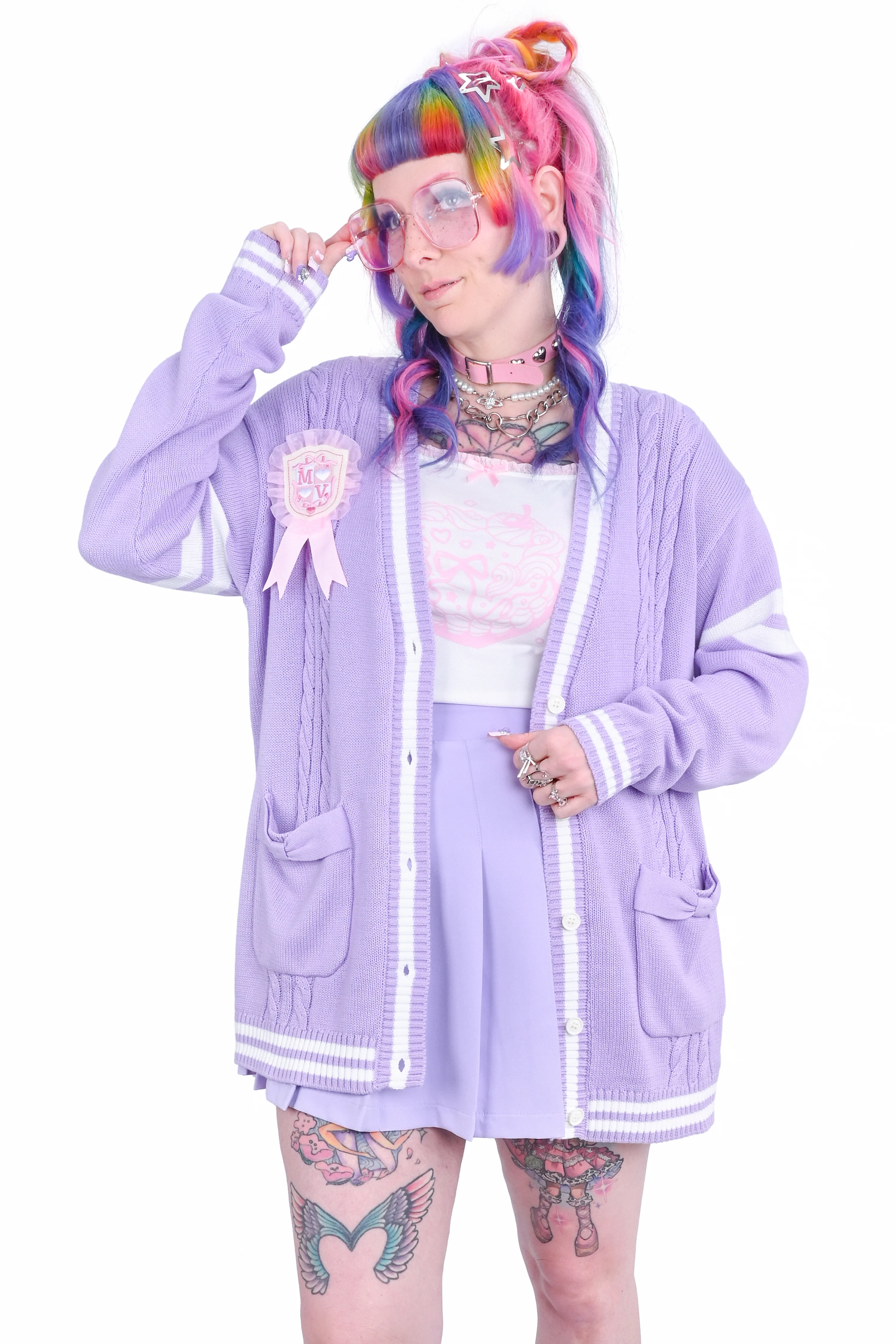 Angel Academy Cardigan - Lavender - Image 6