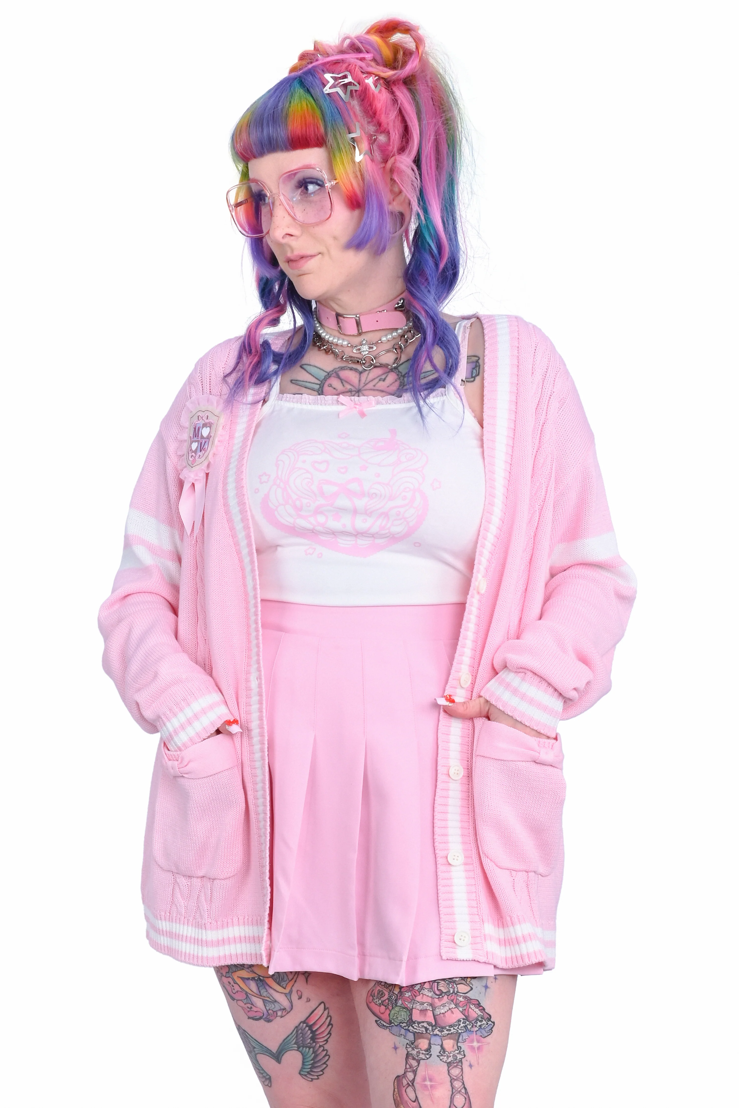 Angel Academy Cardigan - Pink - Image 5