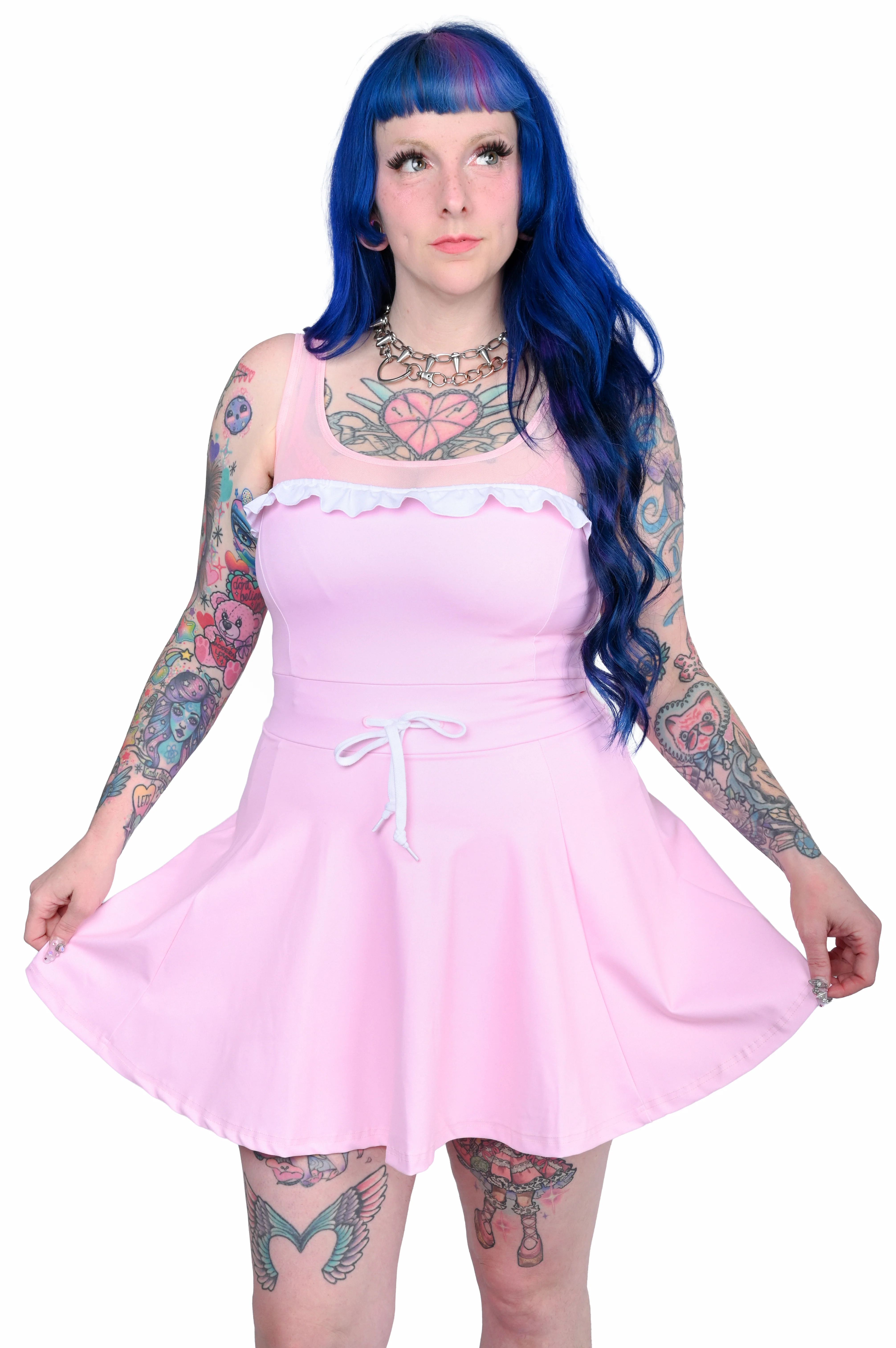 Pink Ruffle Active Dress - Image 3
