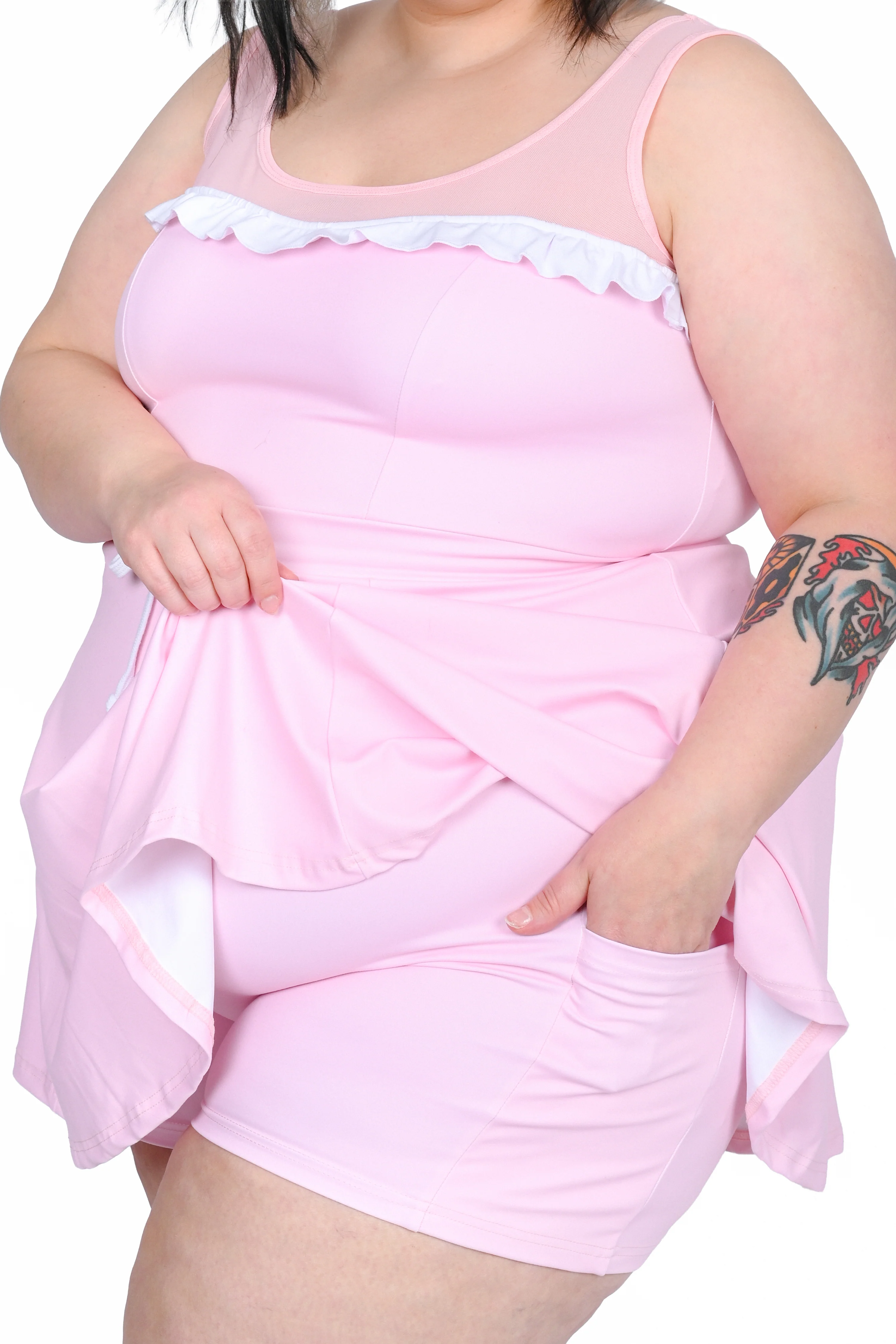 Pink Ruffle Active Dress - Image 5