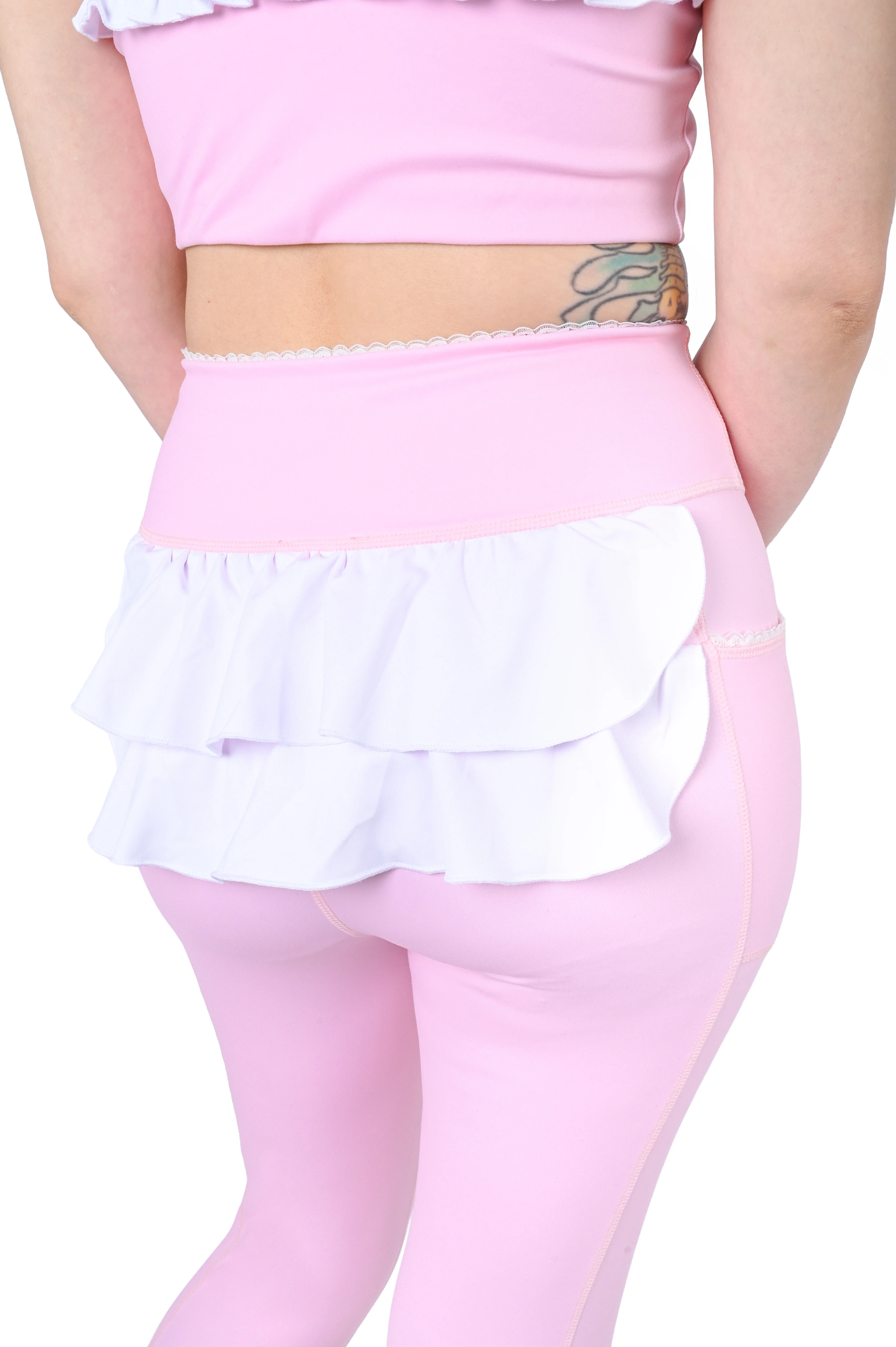 Pink Ruffle Leggings - Image 6