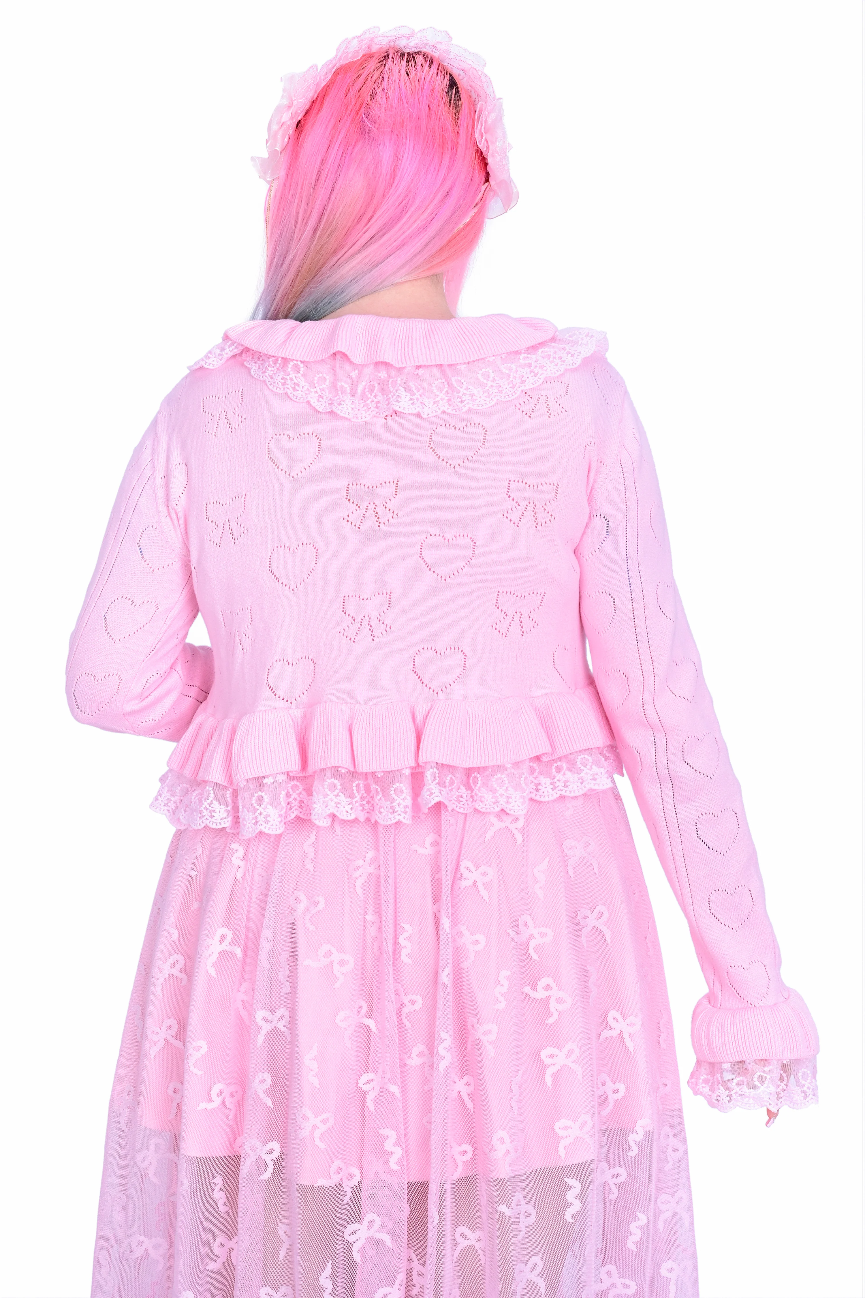 Sophie Pointelle Ruffle Cardigan - Image 7
